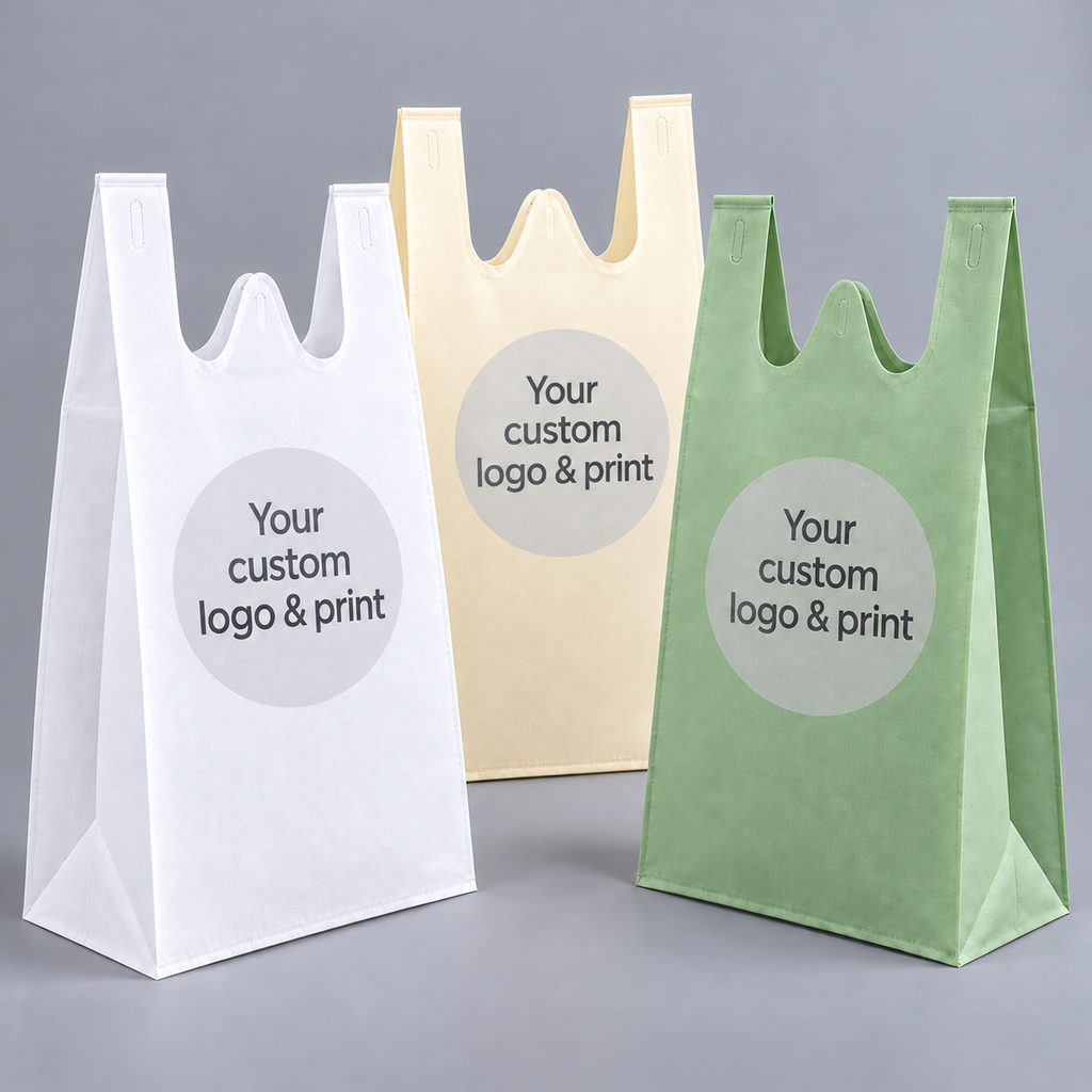 [PI-NWB-006] 32 Jumbo W-Cut / T-Shirt Non-Woven Bag [200 per case]
