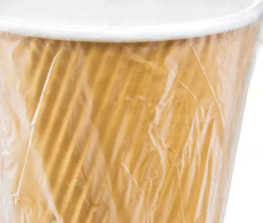8 OZ Paper Cup Ripple Wall (240 ML) (Kraft) (INDIVIDUAL WRAPPED) [900 per case] Plain Disposable 