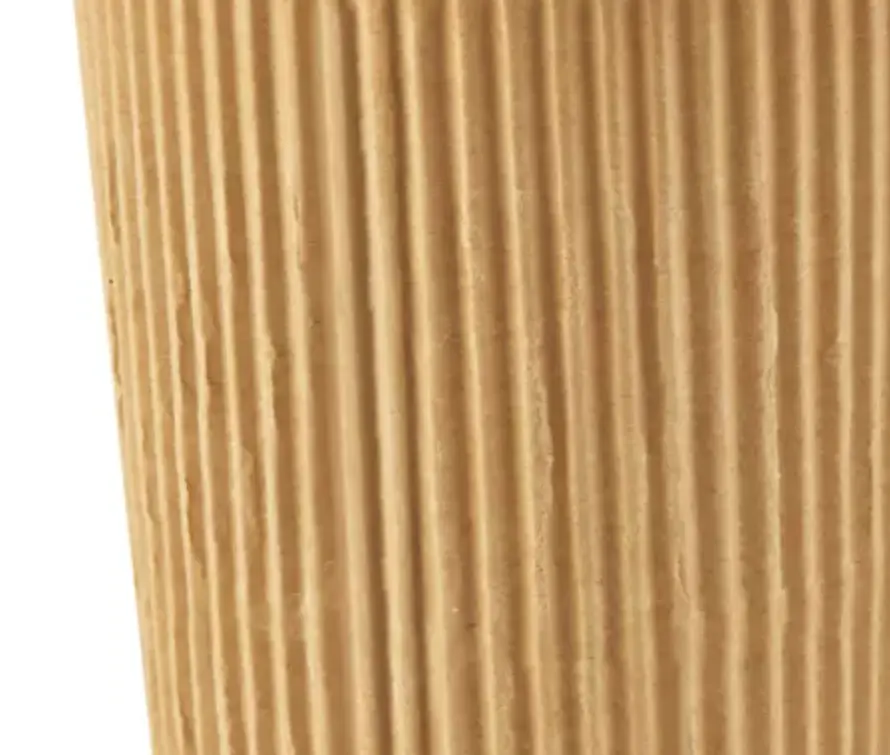 8 OZ Paper Cup Ripple Wall (240 ML) (Kraft) (UNWRAPPED) [900 per case] Plain Disposable