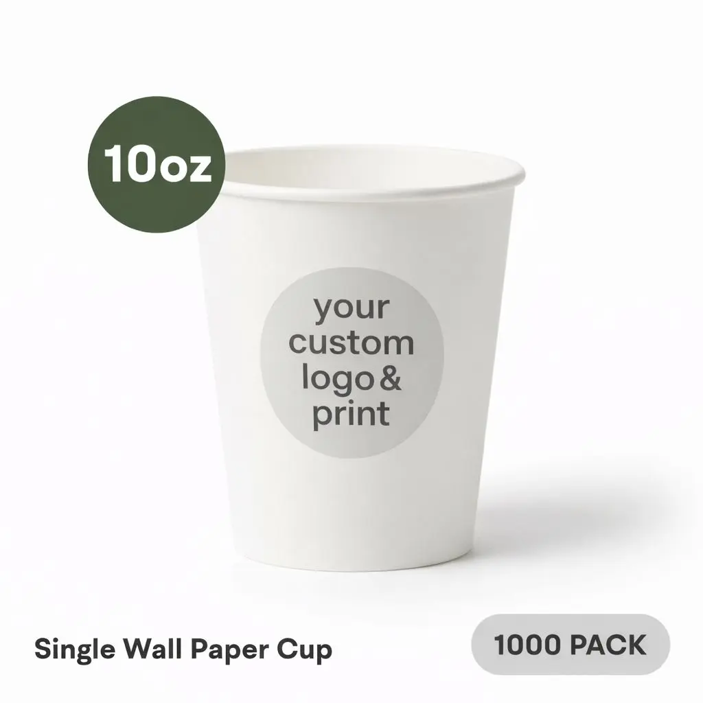 10 OZ Paper Cup Single Wall (300 ML) (Colour) [1000 per case] Printed Disposable