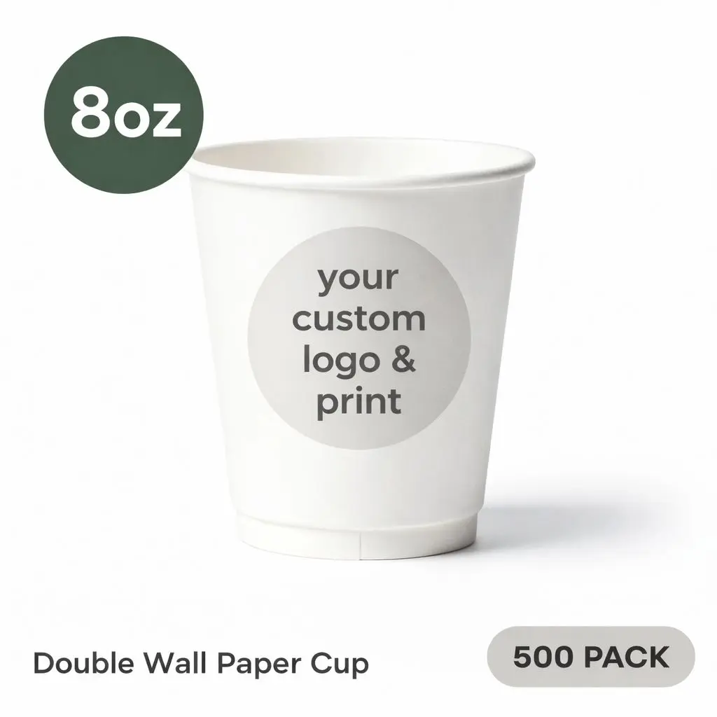  8 OZ Paper Cup Double Wall (240 ML) (Colour) [500 per case] Printed Disposable