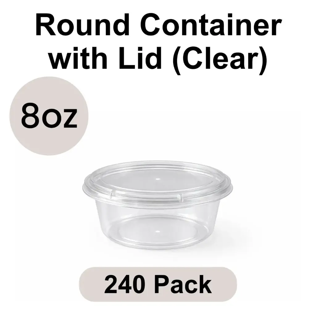 8oz Deli / Soup Container with Lid 240pk [Deli-8]