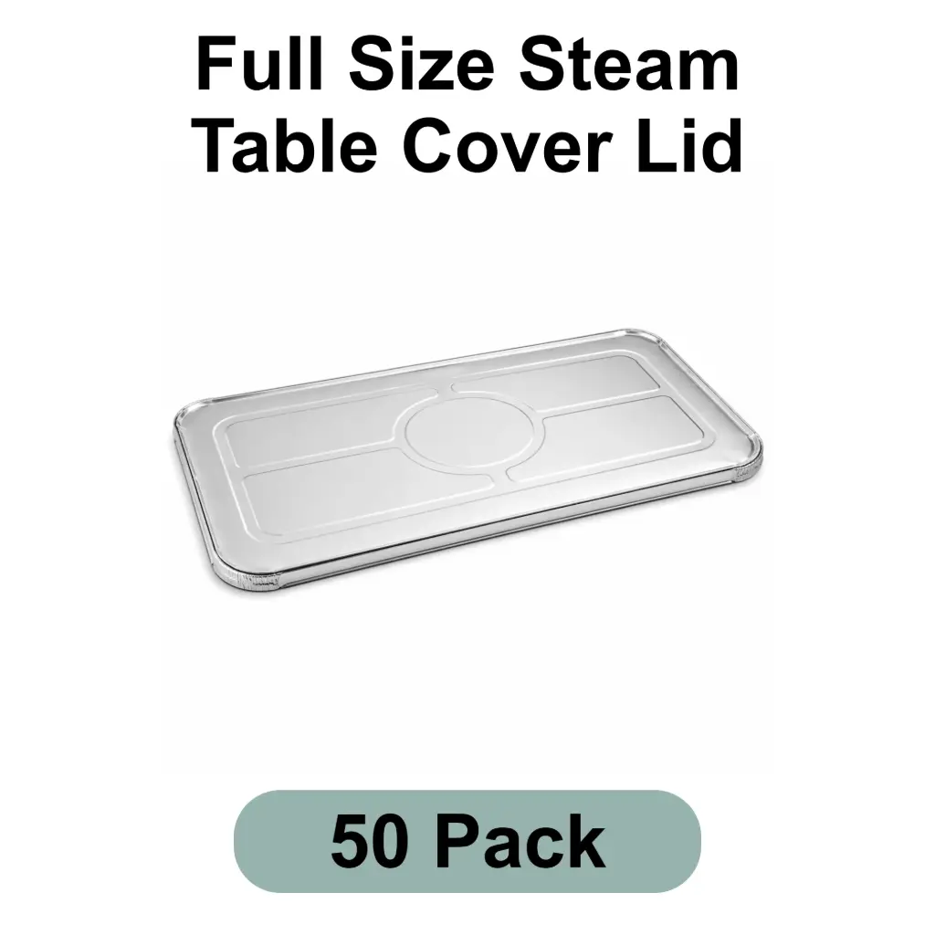 Full Size Steam Table Cover Lid Aluminum Foil 50pk