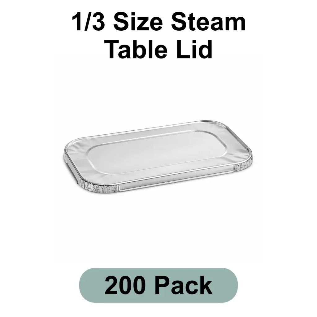 1/3 Size Steam Table Lid Aluminum Foil 200pk