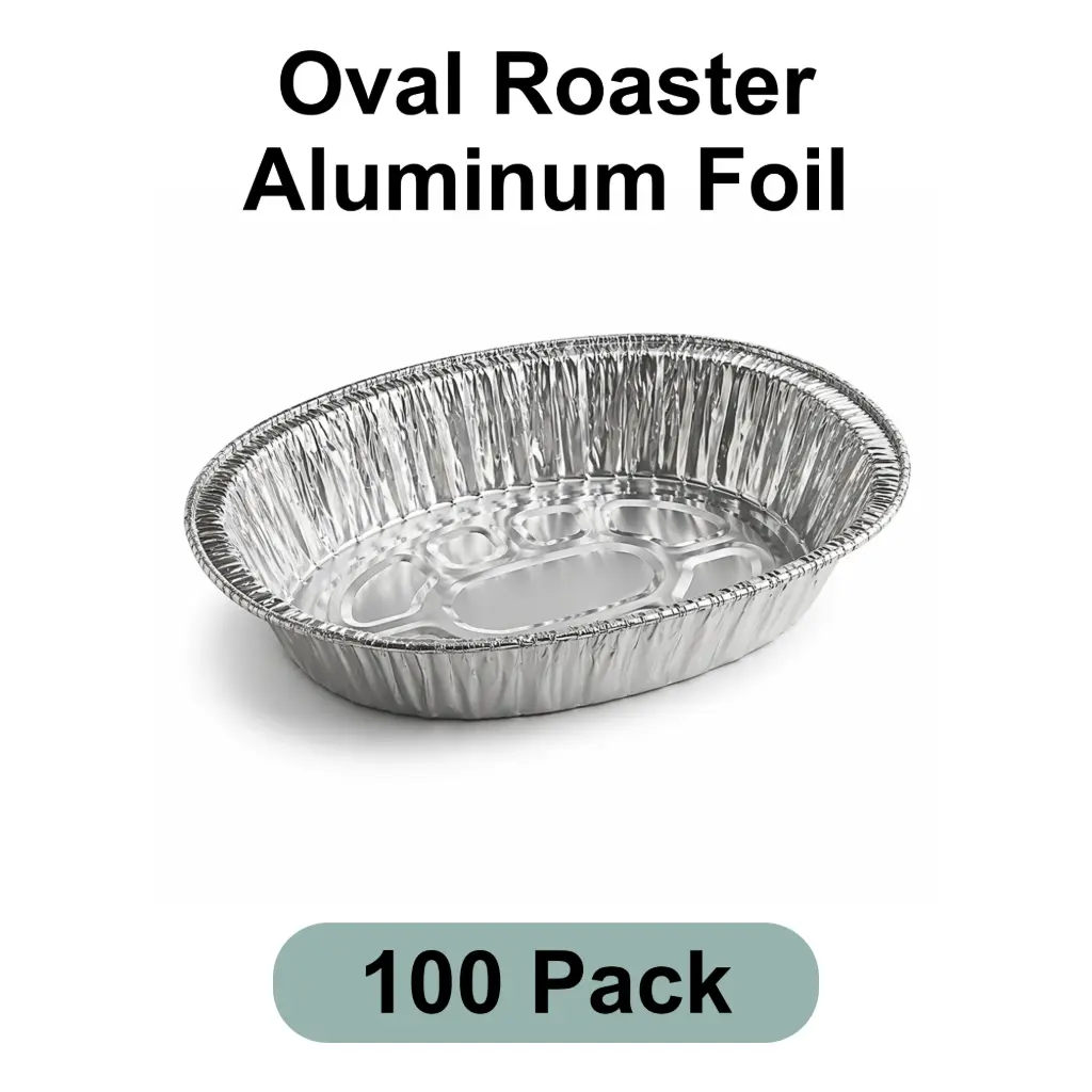 Oval Roaster Aluminum Foil 100pk