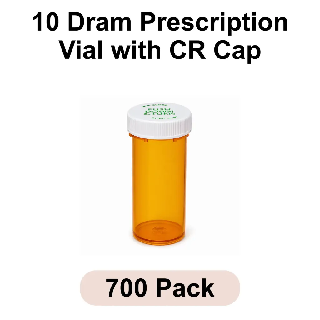 [VL-00-CL-1] 10 Dram Prescription Vial with CR Cap 700pk