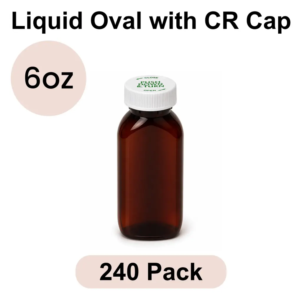 6oz Liquid Oval with CR Cap 240pk
