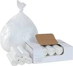 [BG-40-WH] 40" x 48" 16 Mic  Can Liner (Clear) [250 pack 10 Rolls x 25 Bags ] Heavy Duty 40-45 Gallons High Density Poly Ethylene